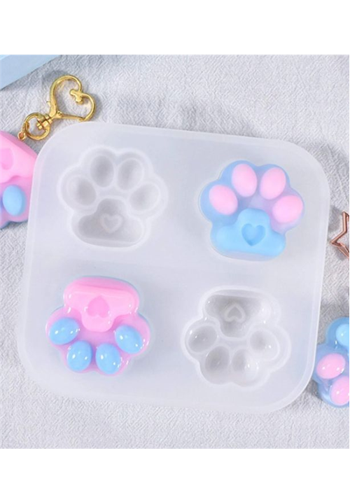 4 Cavity Mini Paw Resin Mould