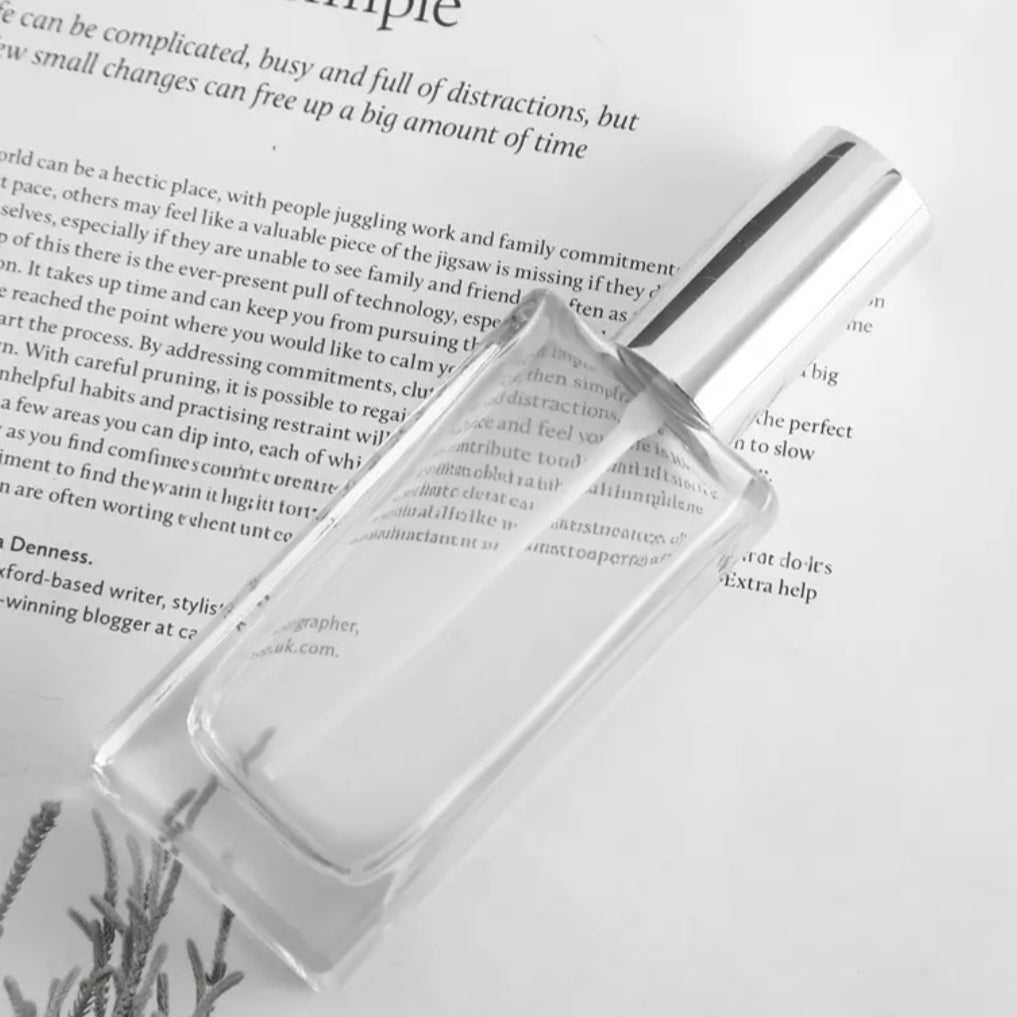 50ml Clear Rectangular Glass Perfume Bottle