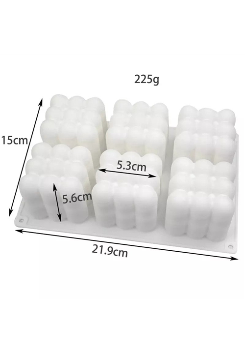 6 Cavity Bubble Cube Candle Mould 1