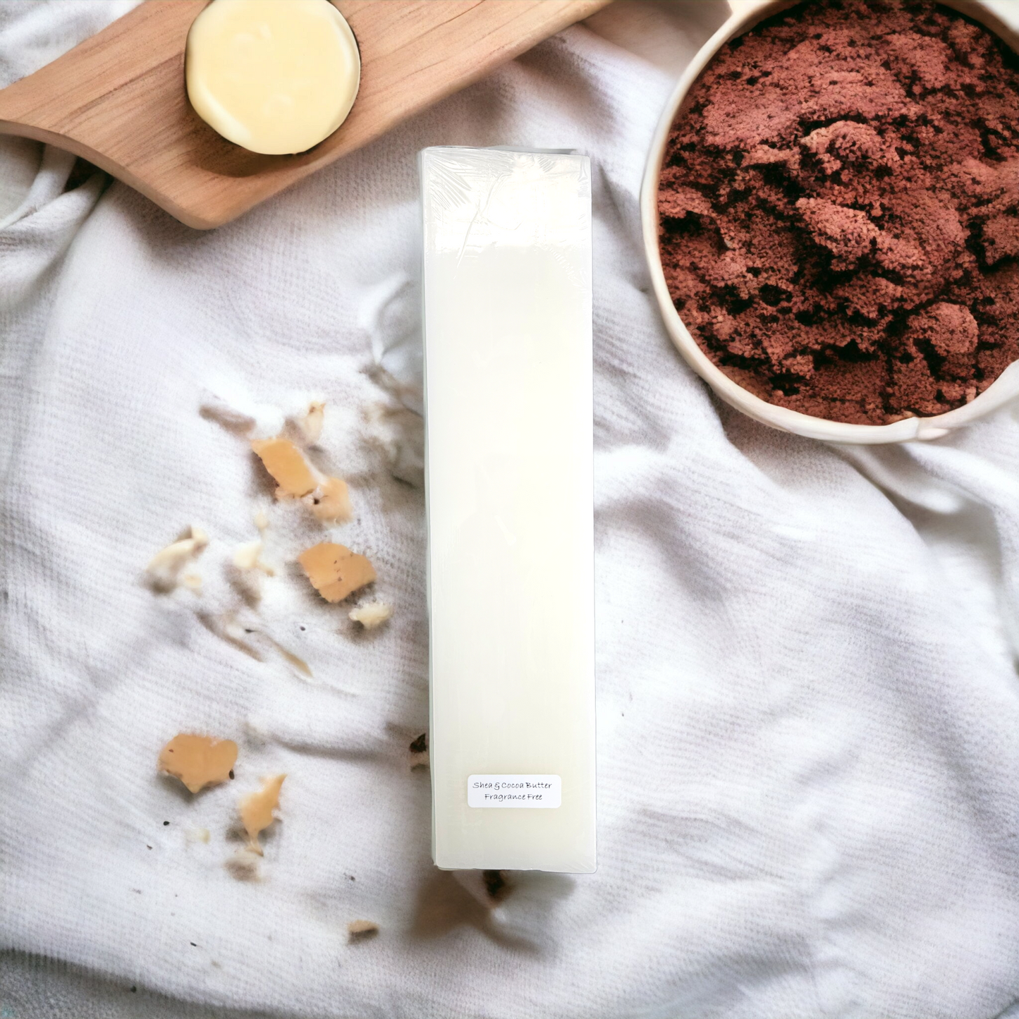 White Shea and Cocoa Butter Glycerine Melt and Pour Soap Base 1kg