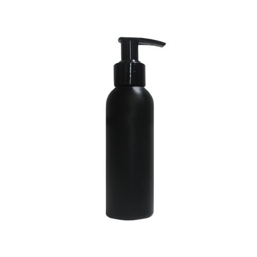 100ml Black Boston HDPE Plastic Bottle with Black Lotion Pump