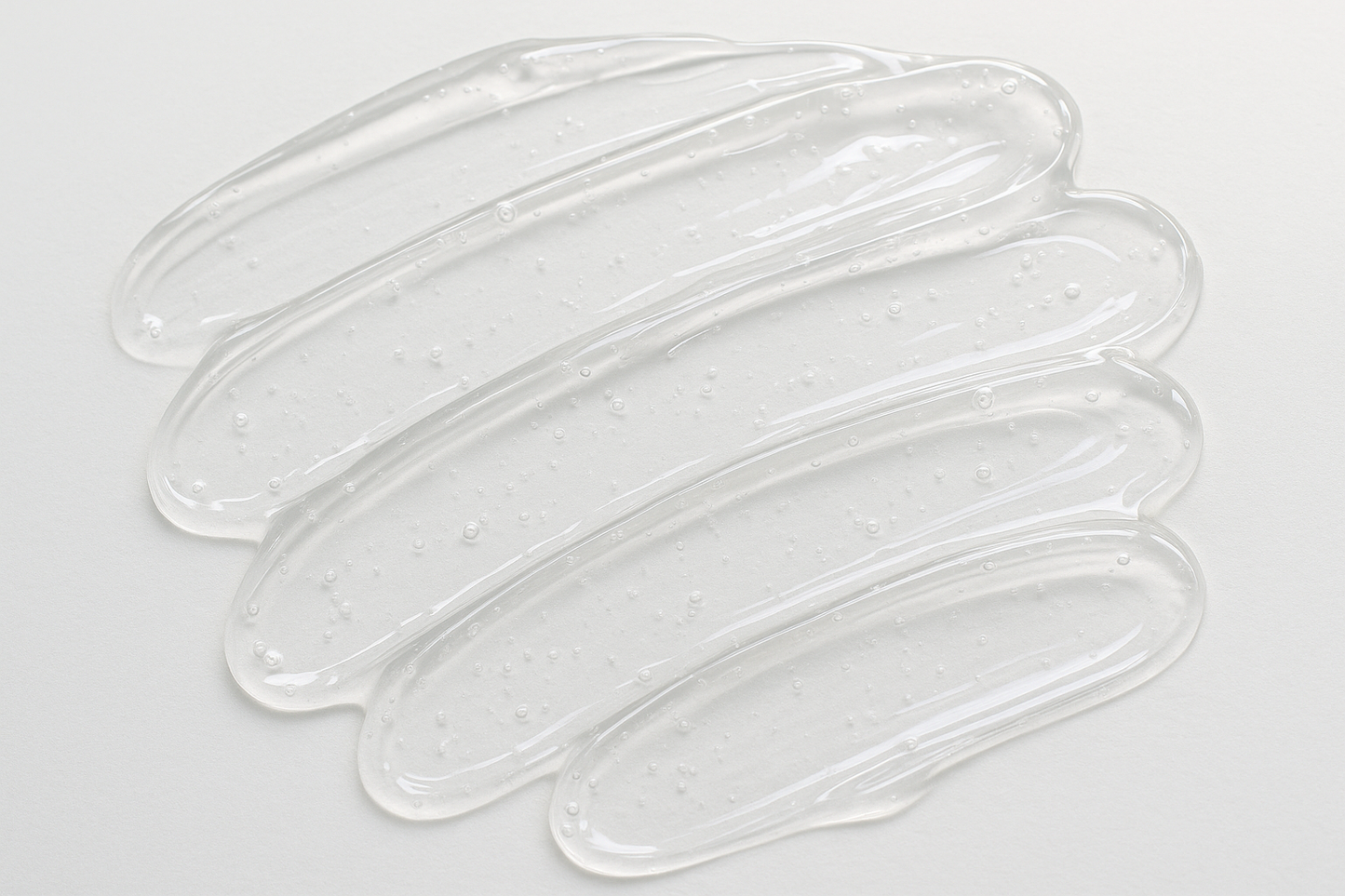clear hand wash liquid, slathered on a surface