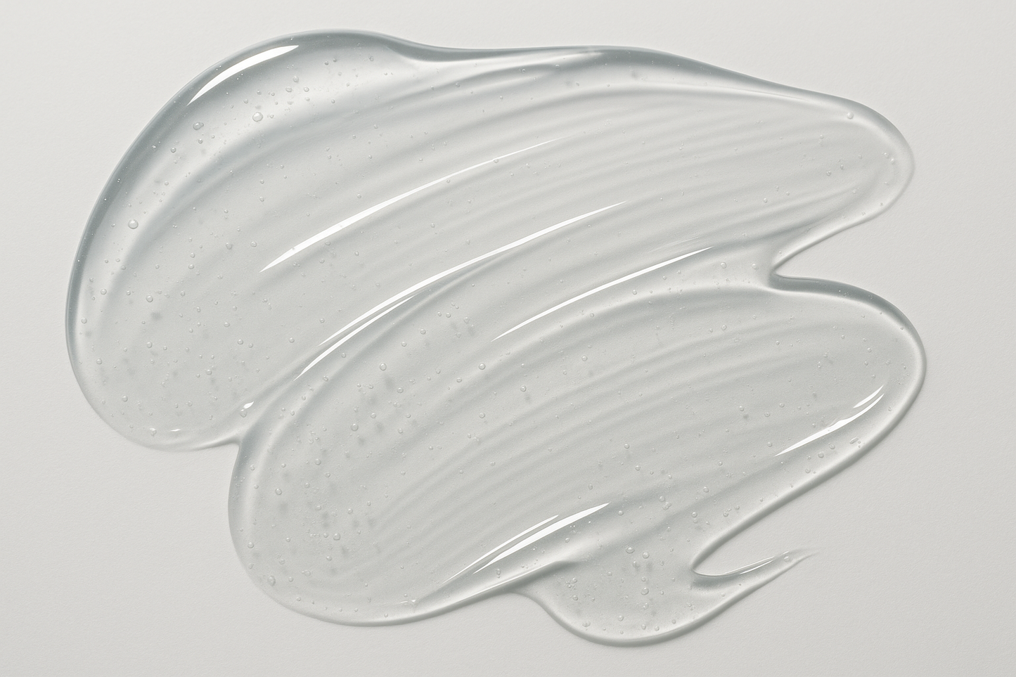 clear shampoo liquid, slathered on a surface