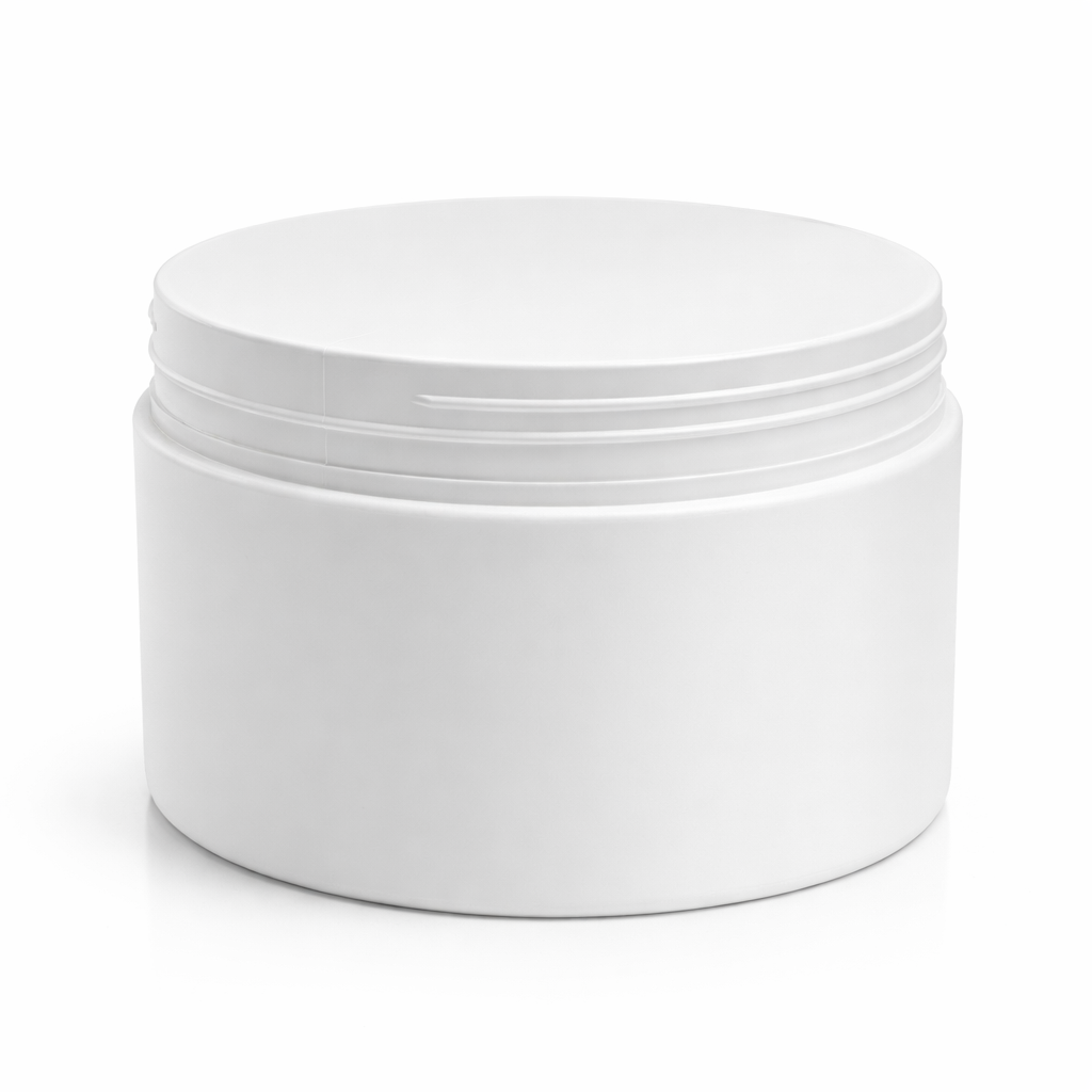 Cosmetic Jar with Lid (White)