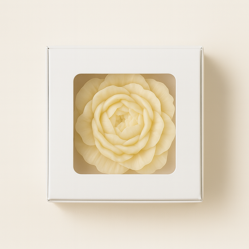 Flat Top Window Display Box – White (9 × 9 × 4 cm)