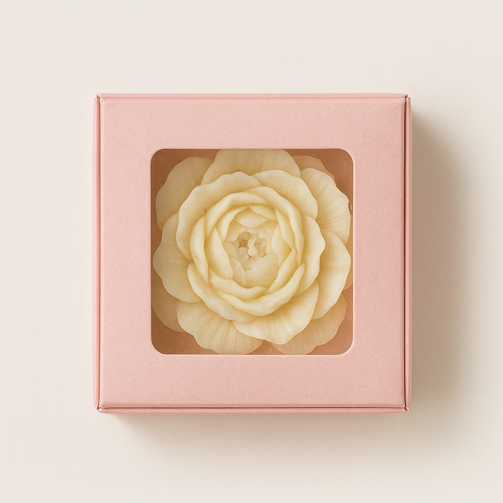 Flat Top Window Display Box – Pink (9 × 9 × 4 cm)