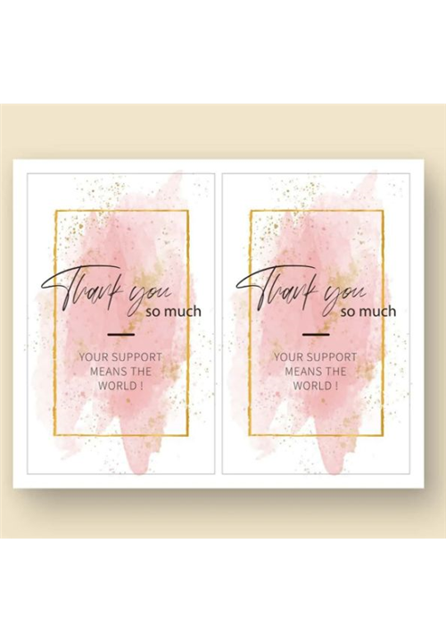 Pink Theme Business Stickers