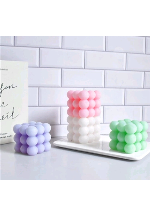 6 Cavity Bubble Cube Candle Mould 2