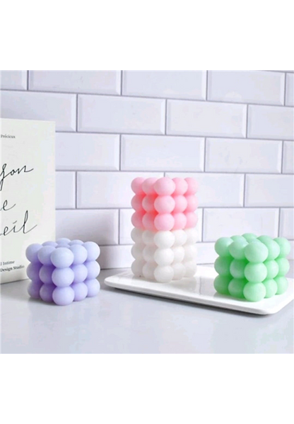 6 Cavity Bubble Cube Candle Mould 2