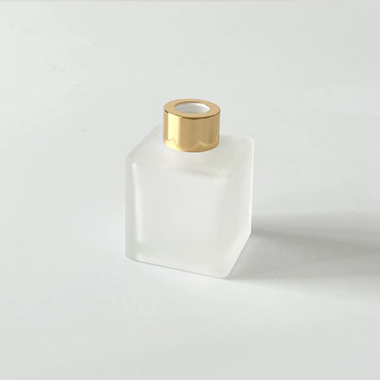 100ml Frosted White Diffuser Jar with Gold Lid