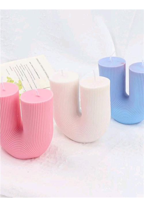 U Shape Ribbed Candle Mould