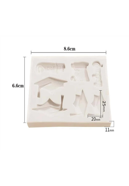 2pcs Graduation Theme Mould