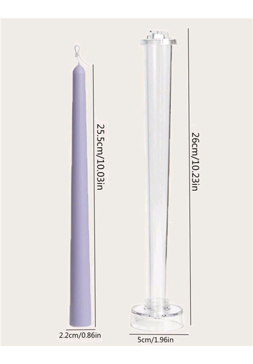 Acrylic Tapered Pillar Candle Mould 25cm