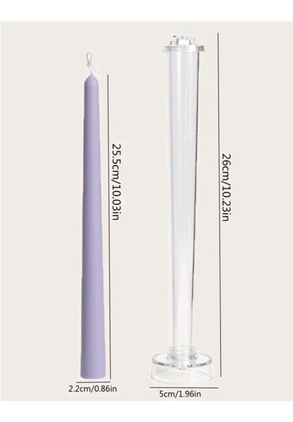Acrylic Tapered Pillar Candle Mould 25cm
