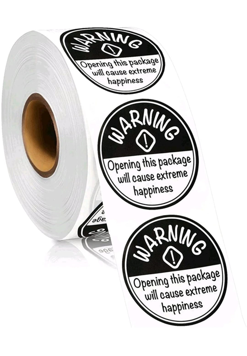 "Warning" Sticker 3.8cm