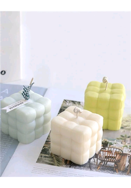 Plush Bubble Cube Candle Mould