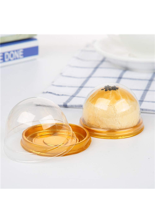 Clear Plastic Gold Mini Dome 1