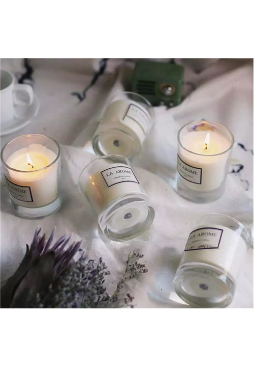 320ml Cylinder Shape Glass Candle Vessel