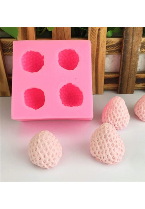 3D 4 Cavity Strawberry Mould