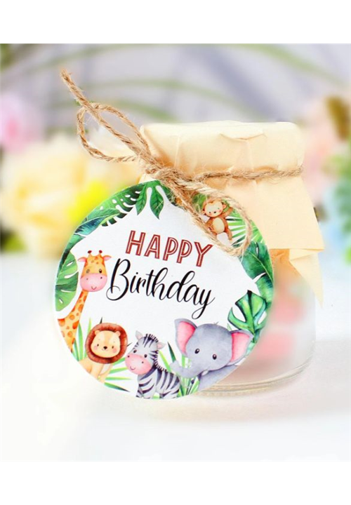 Animal Design Birthday Tags + Twine 2