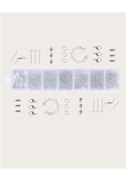 300pcs Silver DIY Earring Making Kit