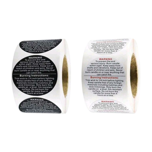 Candle Warning Sticker