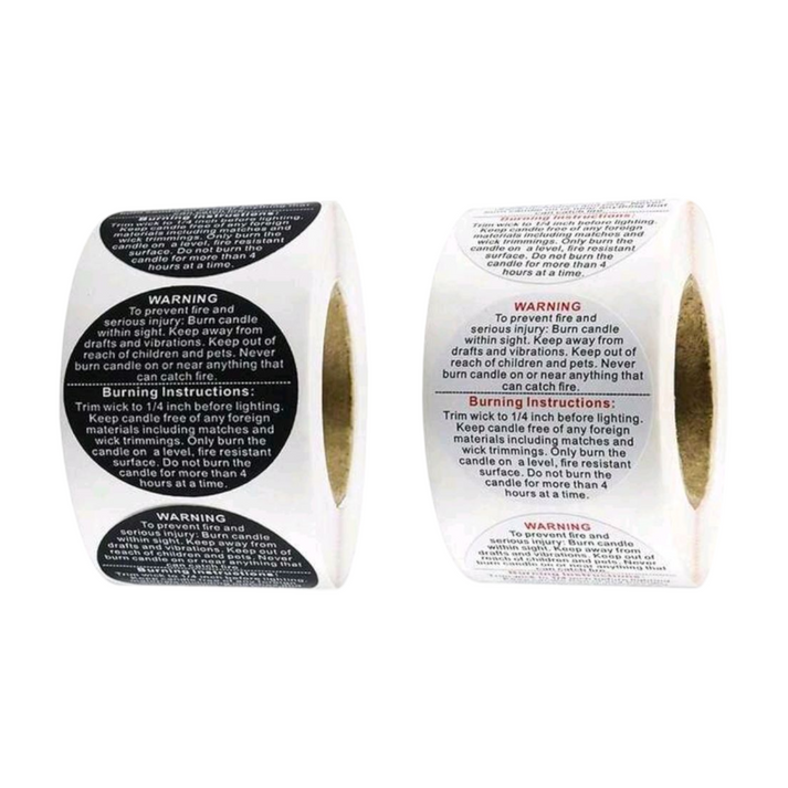 Candle Warning Sticker – Romaqo