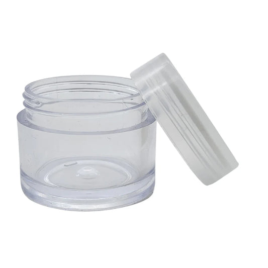 10ml Clear Lip Balm Jar with Natural Screw-On Lid
