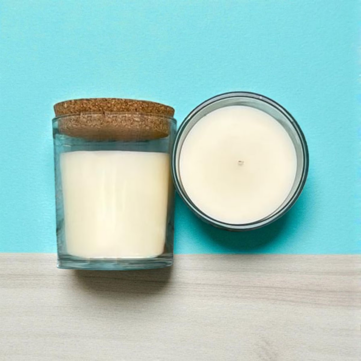 250ml Clear Glass Candle Jar with Cork Lid