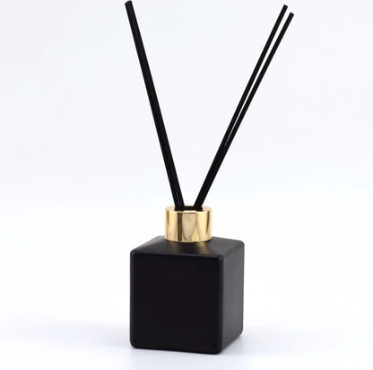 100ml Matte Black Diffuser Jar with Gold Lid