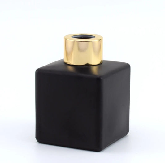 100ml Matte Black Diffuser Jar with Gold Lid