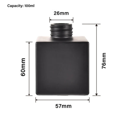 100ml Matte Black Diffuser Jar with Gold Lid
