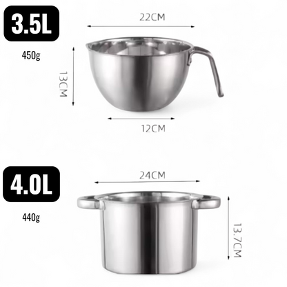 Stainless Steel Double Boiler – 2‑Piece Set