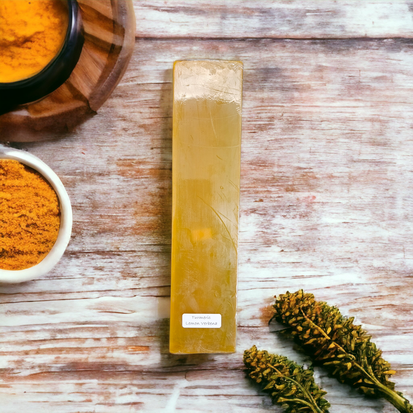 Tumeric with Lemon Verbena Glycerine Melt and Pour Soap Base 1kg
