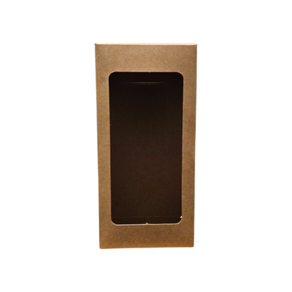 Kraft Candle Box with Window 7.5 x 7.5 x 15.5 cm