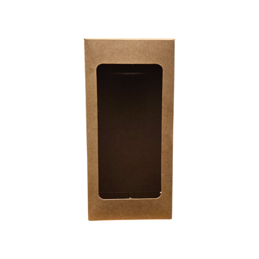 Kraft Candle Box with Window 7.5 x 7.5 x 15.5 cm