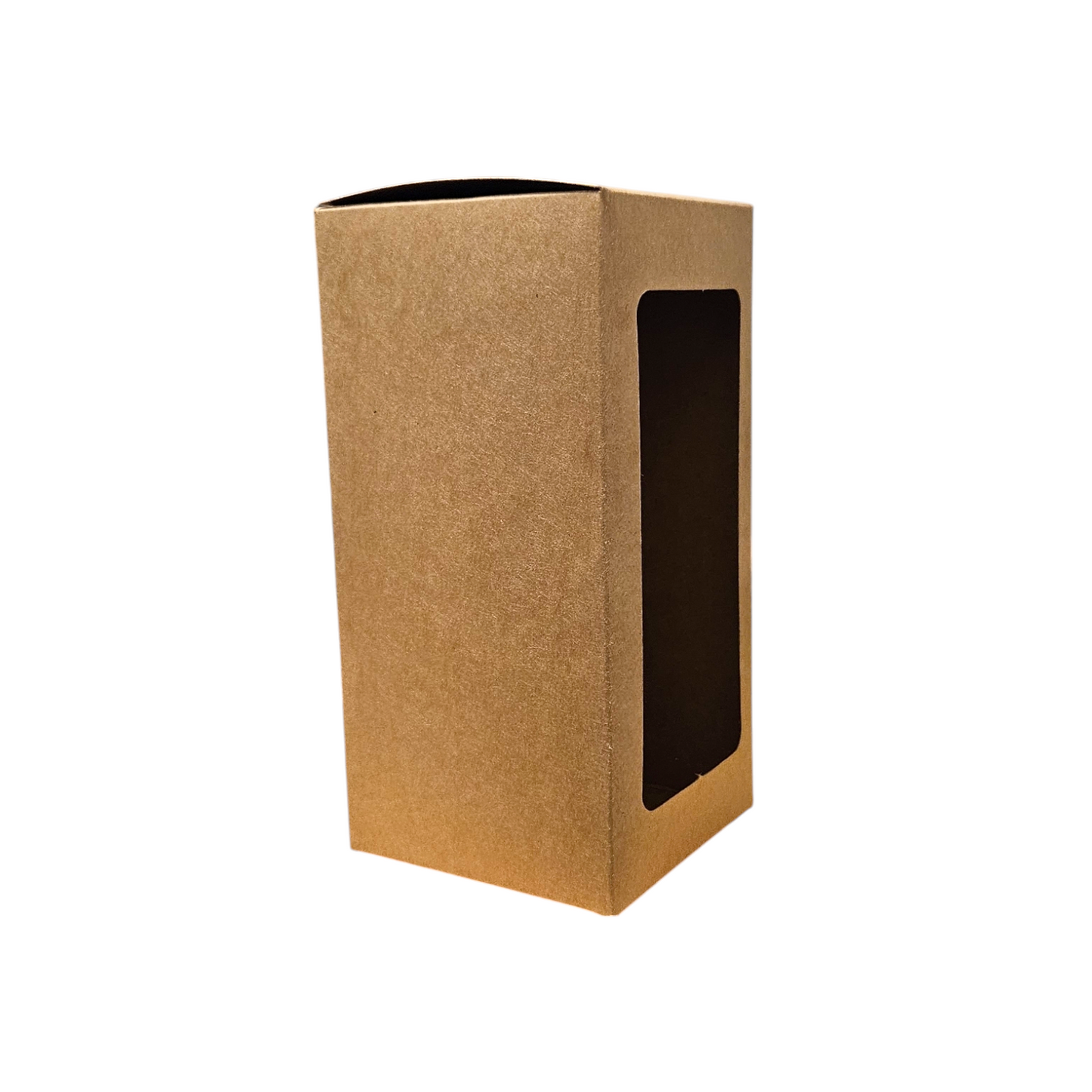Kraft Candle Box with Window 7.5 x 7.5 x 15.5 cm