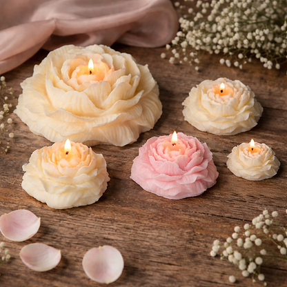 Rose Peony Candle Mould