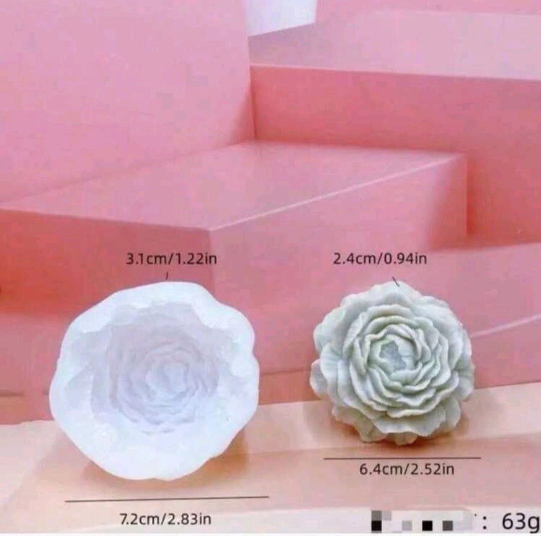 Rose Peony Candle Mould