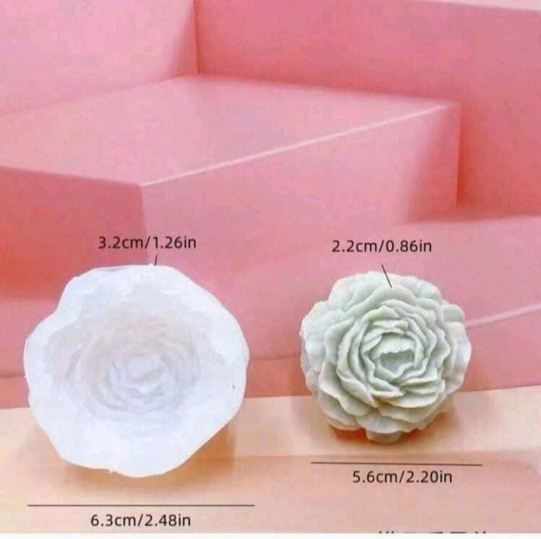 Rose Peony Candle Mould