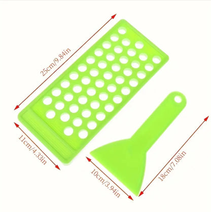 Lip Balm Filling Tray with Spatula & 50 Lip Balm Tubes