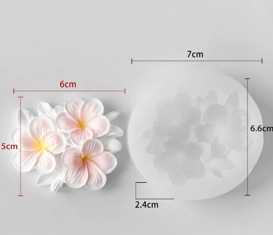 3D Plumeria Flower Cluster Silicone Mould