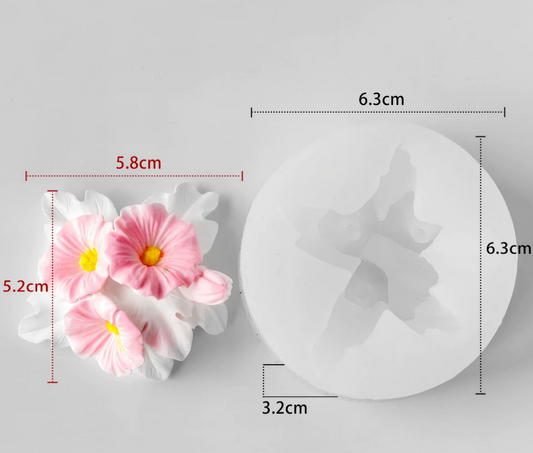 3D Morning Glory Flower Cluster Silicone Mould