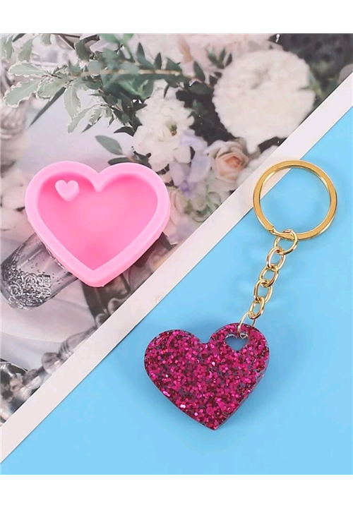 Heart Keyring Resin Mould