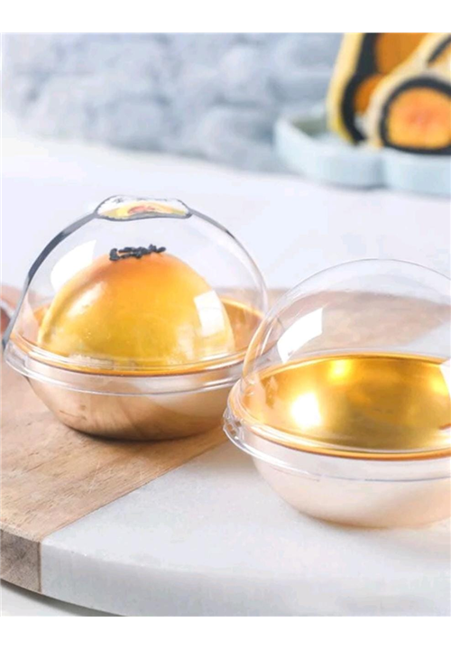 Clear Plastic Gold Mini Dome 2