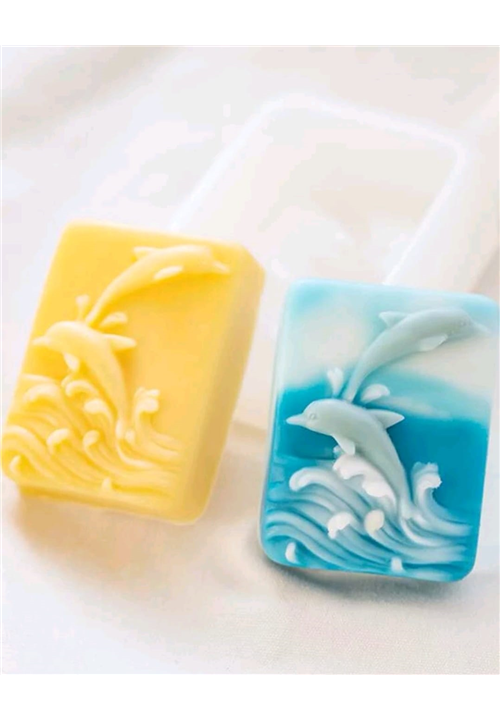 Dolphin Design Rectangle Shape Soap Mould