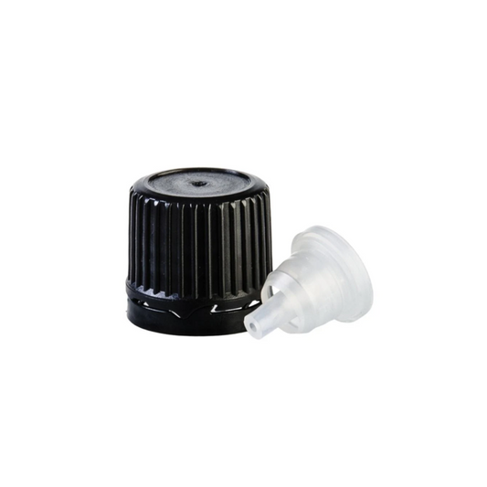 Slow Flow Dropper Cap – 18mm for 10ml Amber Glass Bottle