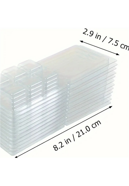 Clear Square Clamshell Wax Melt Mold (6-Cavity)