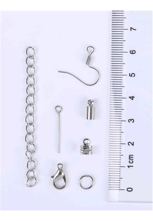 300pcs Silver DIY Earring Making Kit