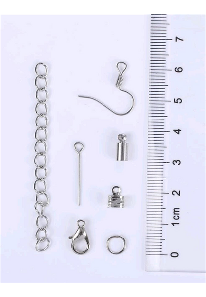 300pcs Silver DIY Earring Making Kit